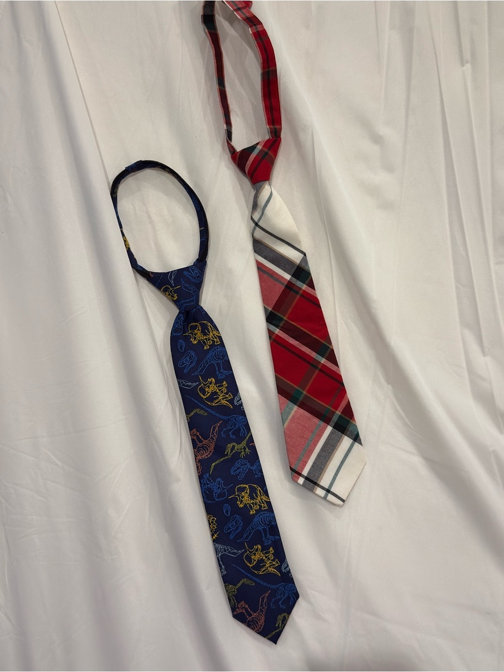 Boys’ Ties - Cat & Jack Navy Dinosaur Tie + Gymboree Red Plaid Tie Set